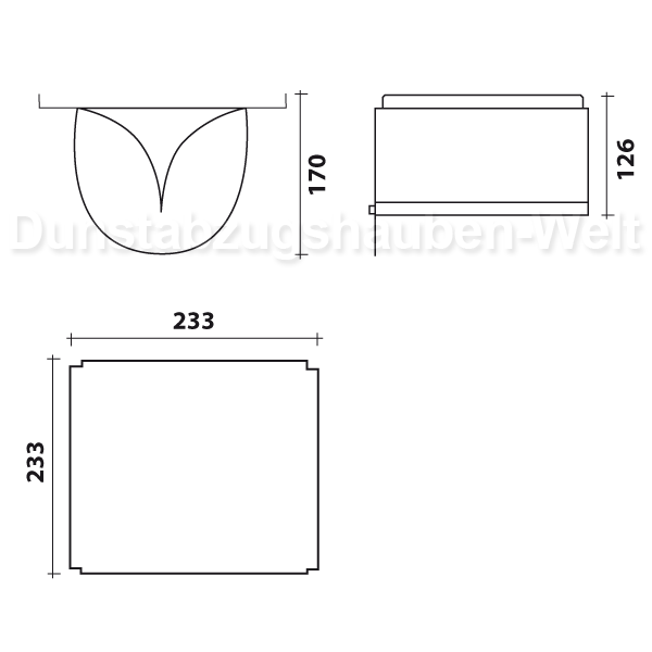 Umluftweiche Inselhaube Falmec