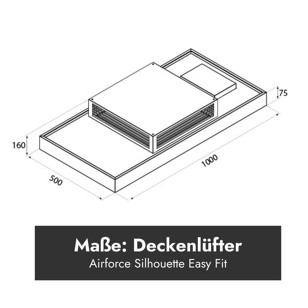 Airforce Silhouette U Easy Fit Deckenlüfter