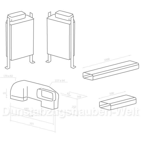 Berbel Umluft-Set DL BUF für Tischhauben
