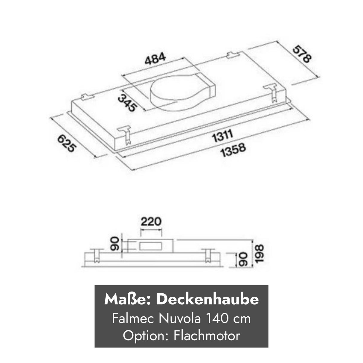 Falmec Nuvola LED Deckenlüfter