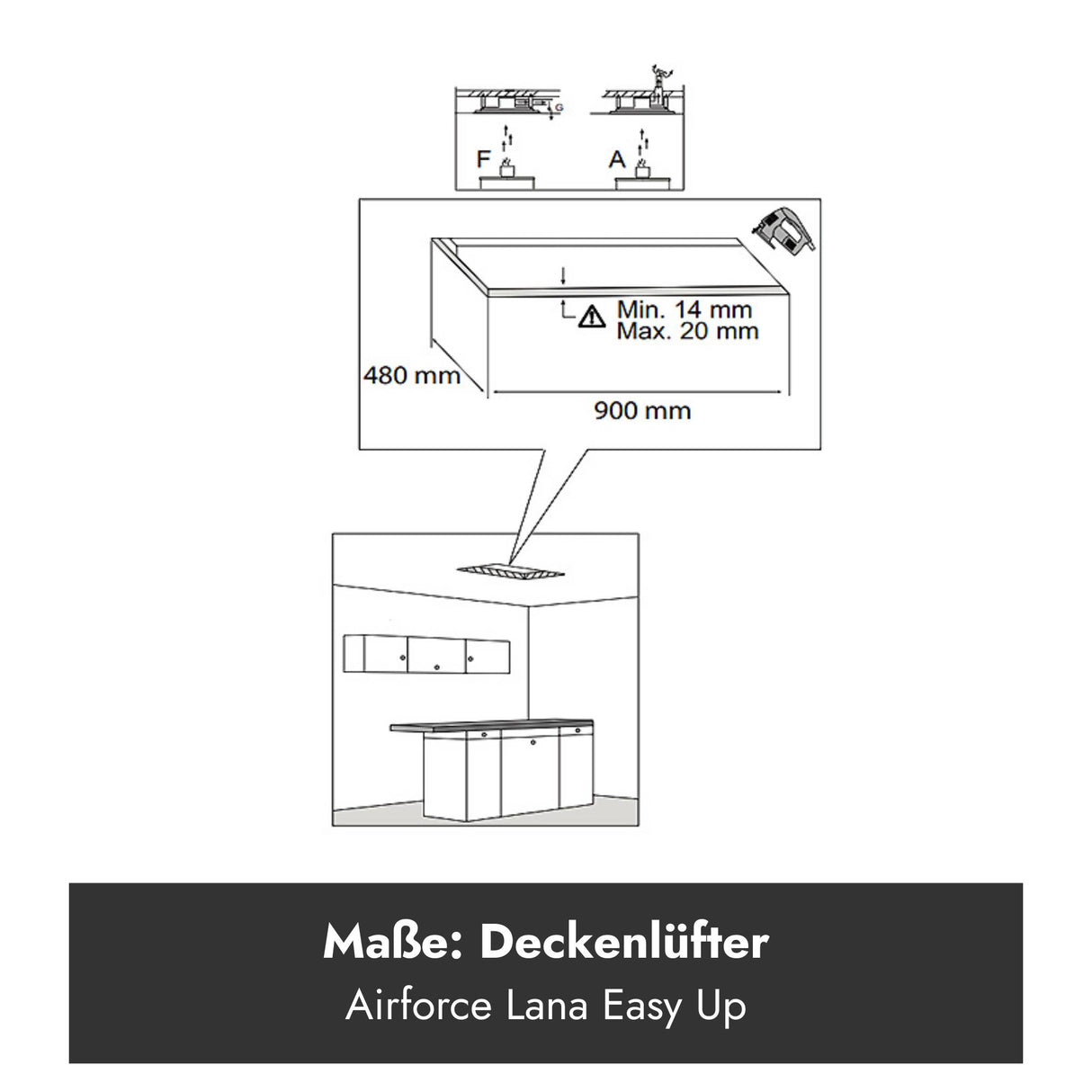 Airforce Lana A Easy Up Deckenlüfter