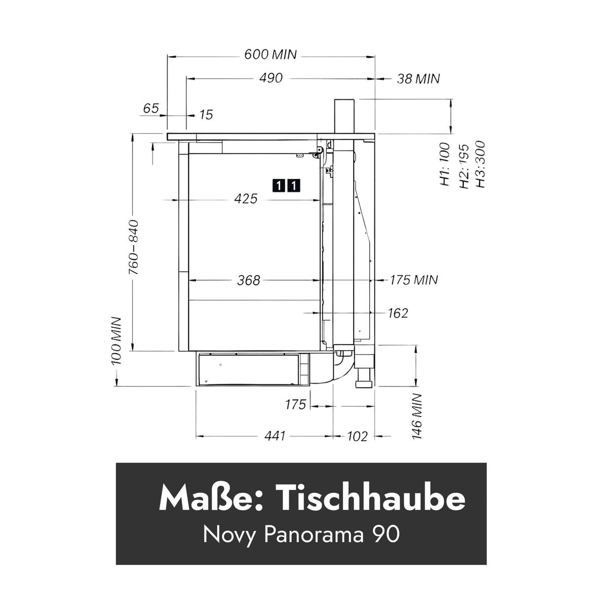 Novy Panorama 120 Muldenlüfter