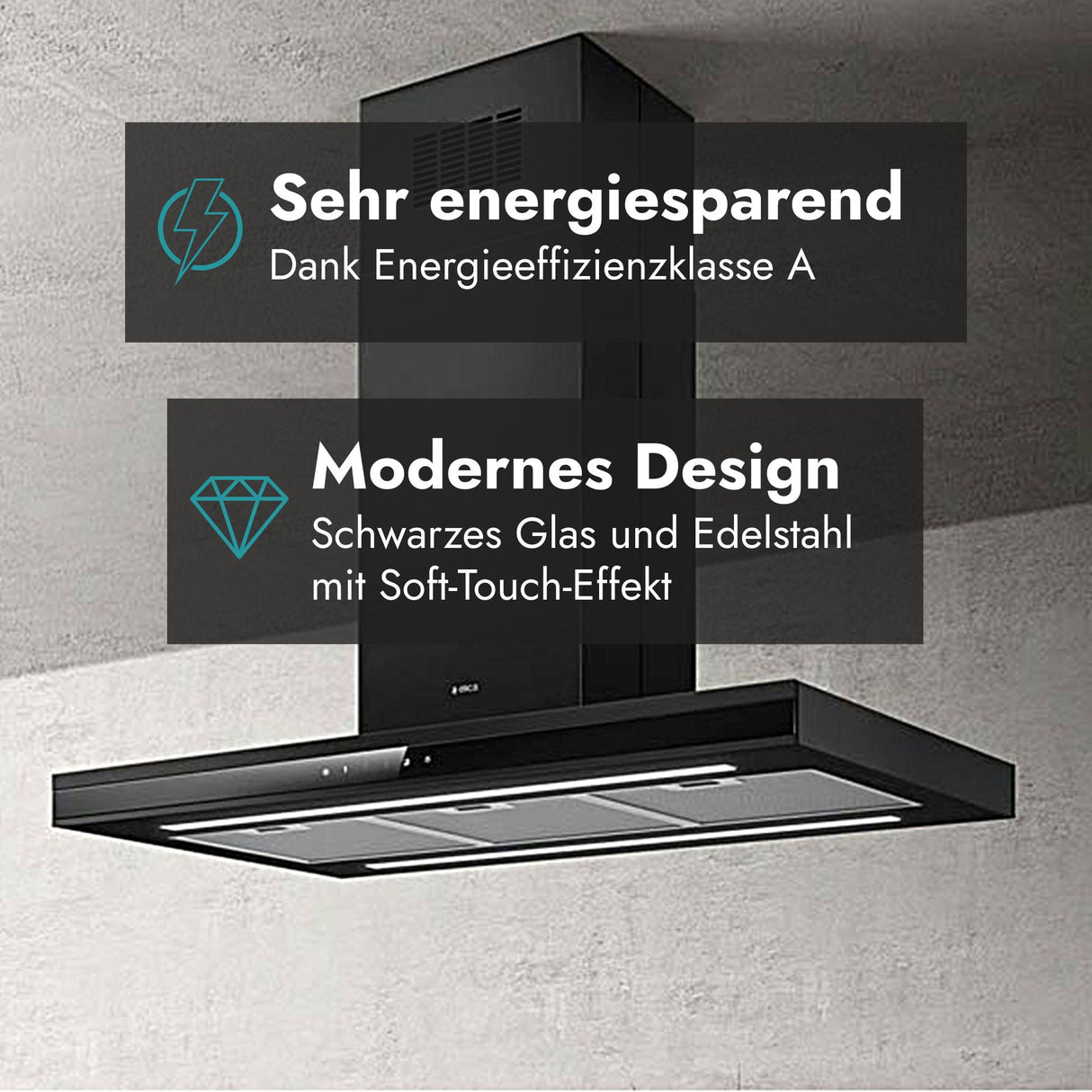 Elica Adele Inselhaube – Leise Design-Dunstabzugshaube
