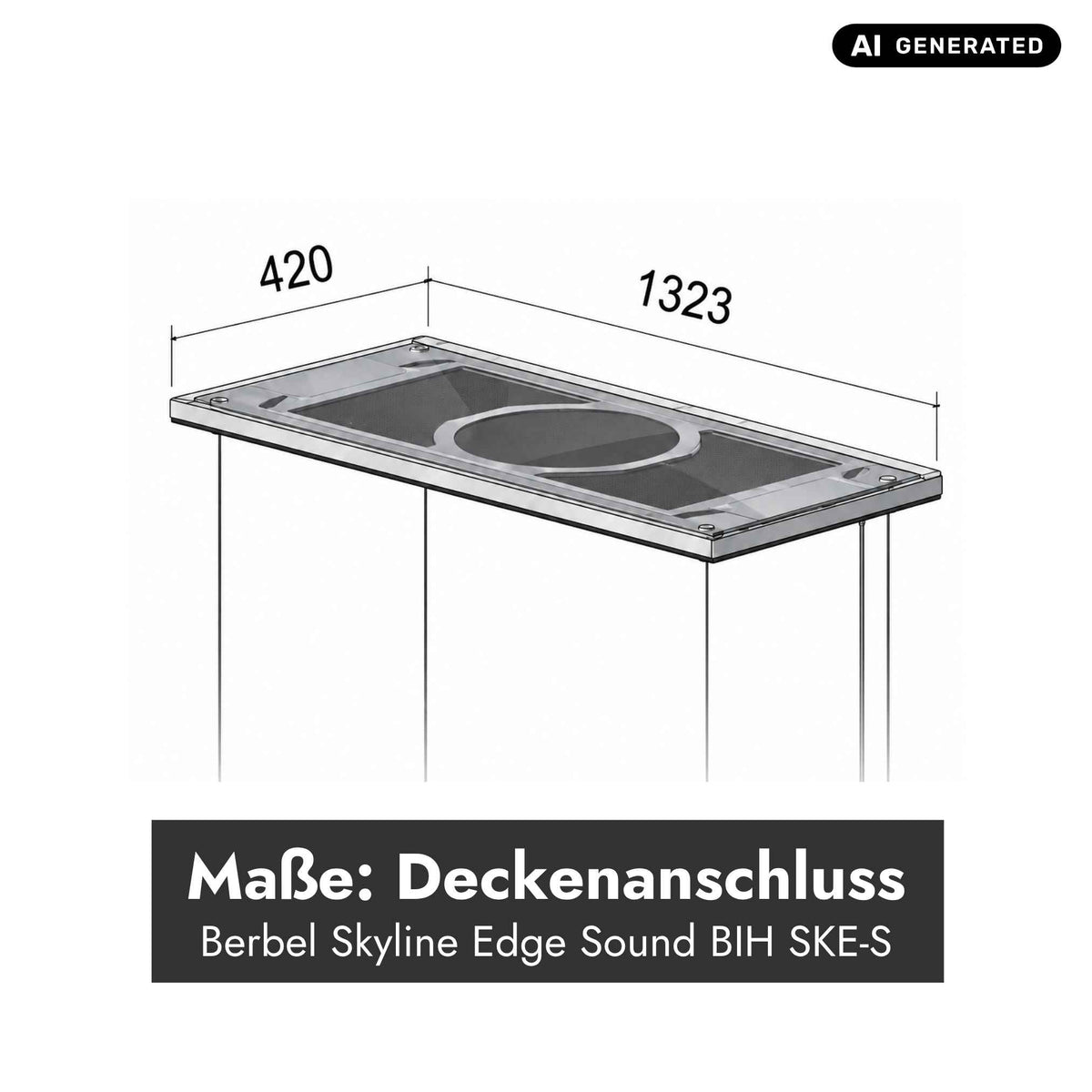 Berbel Deckenanschluss Glasverkleidung ohne Beleuchtung
