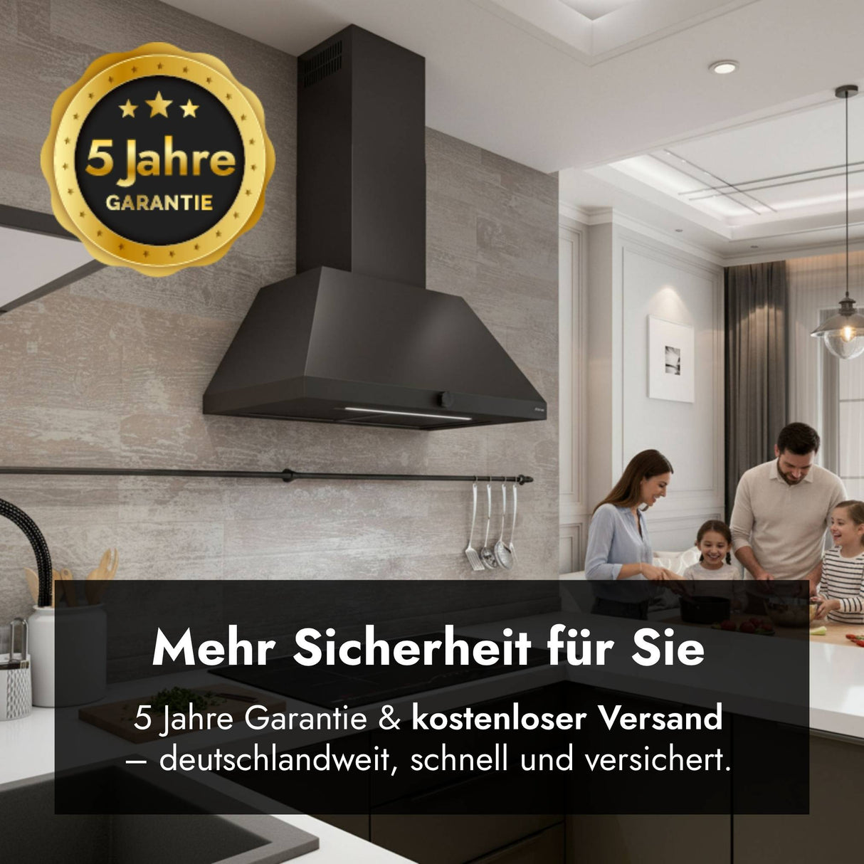 Airforce Kamin schwarz (für die Iconic 80)
