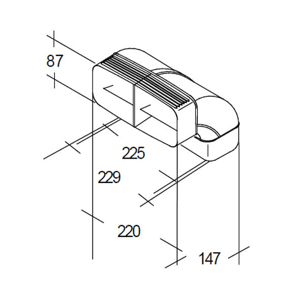 Kunststoff Rohrbogen 90° senkrecht