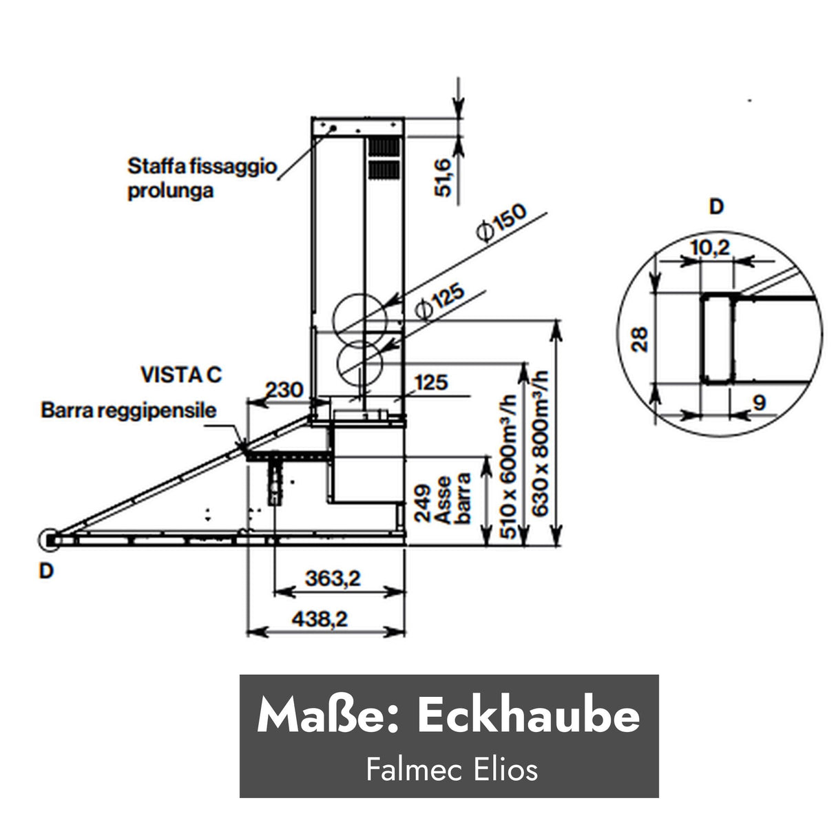 Falmec Elios Eckhaube