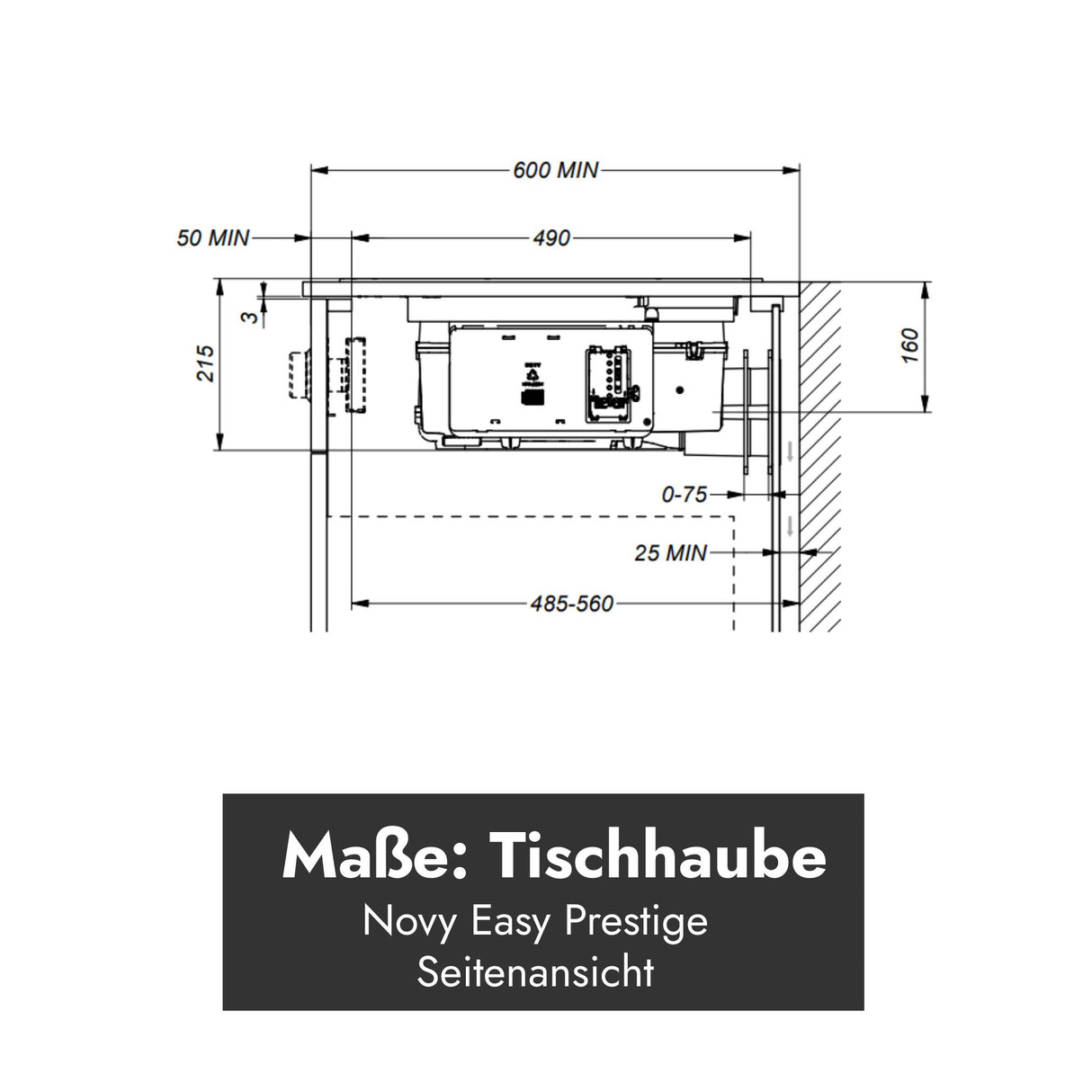 Novy Easy Prestige 90 cm Schwarz