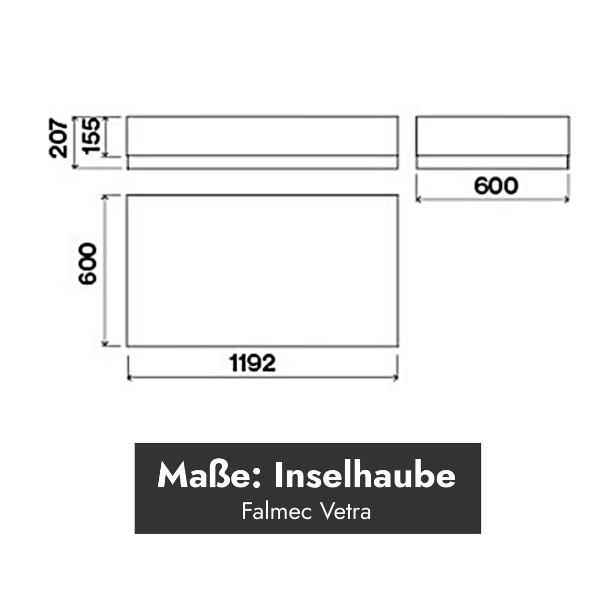 Falmec Vetra 120 cm Inselhaube