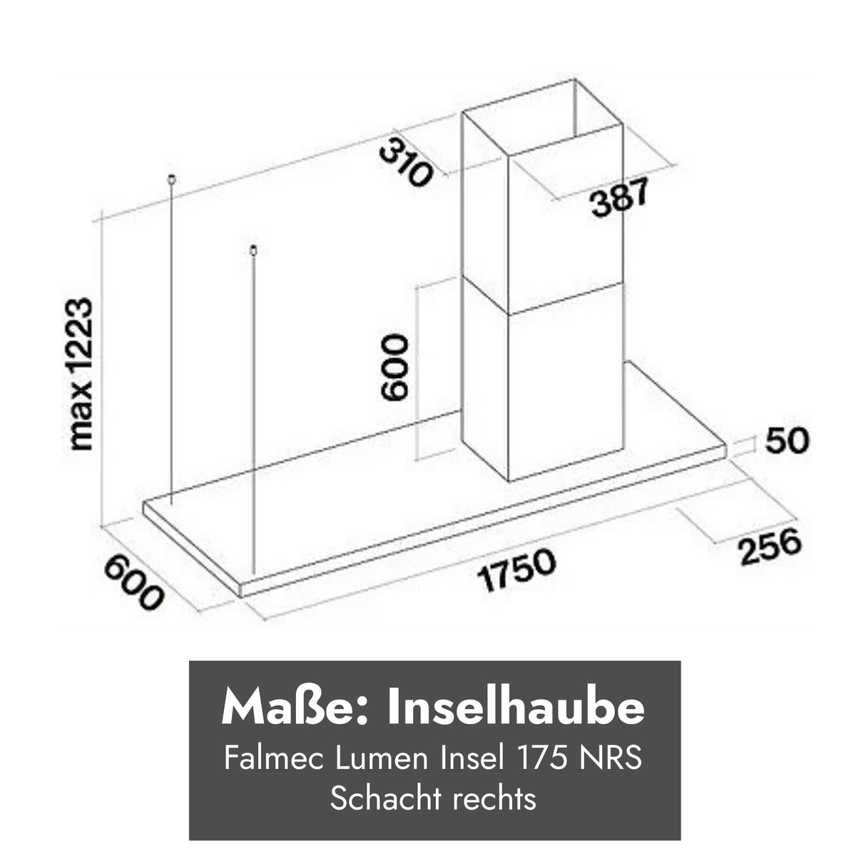 Falmec Lumen Inselhaube NRS 175
