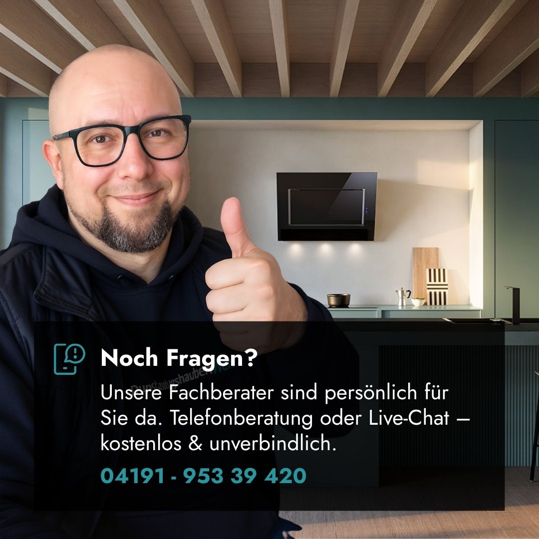 Persönliche Fachberatung zur Falmec Plane Plus NRS Dunstabzugshaube per Telefon oder Live-Chat – kostenlos und unverbindlich.