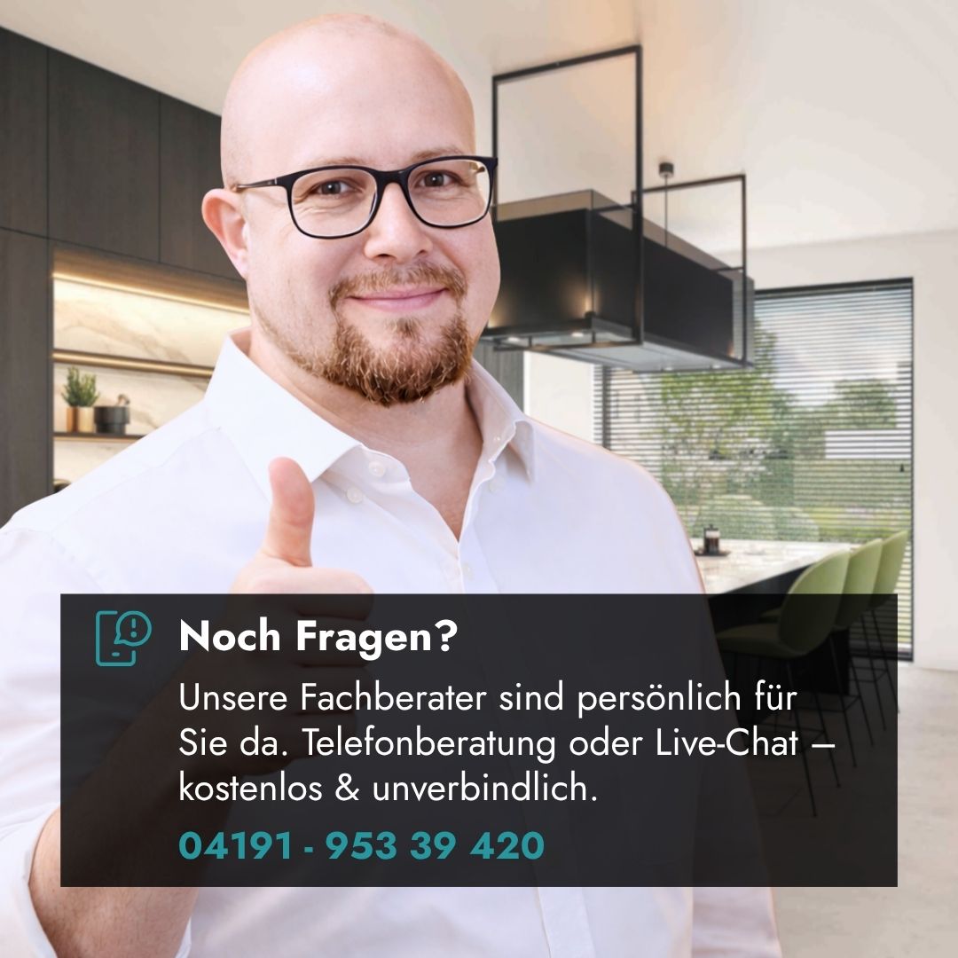 Persönliche Fachberatung zur Falmec Polar Evo Dunstabzugshaube per Telefon oder Live-Chat – kostenlos und unverbindlich.