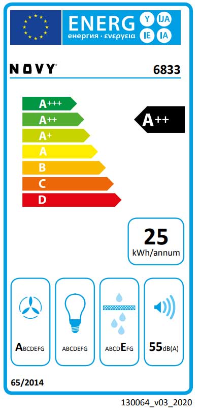 Novy Pureline Deckenlüfter ohne Beleuchtung
