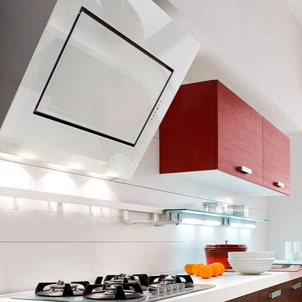 Kopffreihaube Quasar von Falmec Schwarz oder Weiß