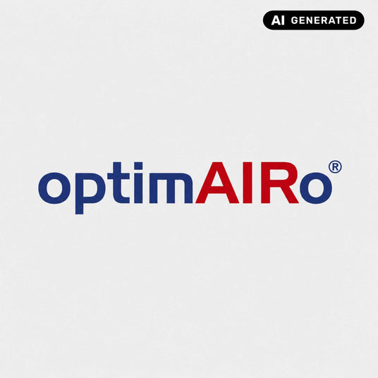 optimAIRo Markenlogo in Blau und Rot auf hellem Hintergrund.
