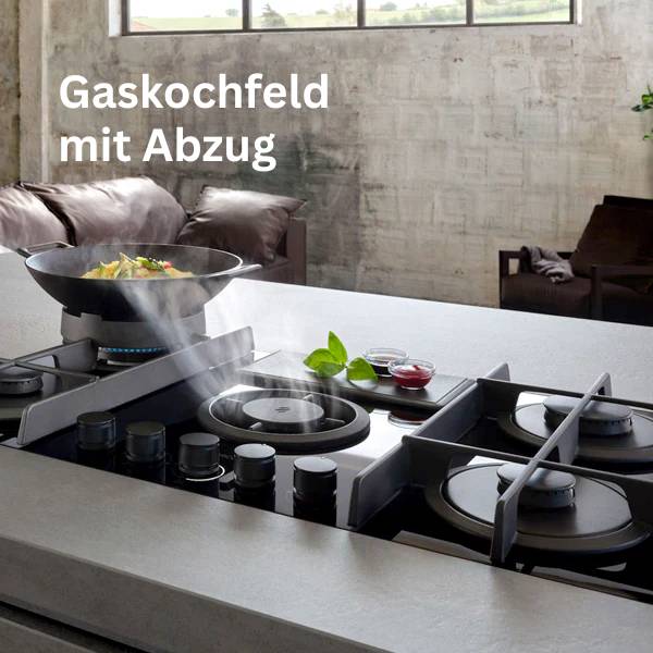 Gaskochfeld mit Abzug