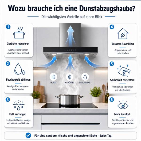 Wozu brauche ich eine Dunstabzugshaube?