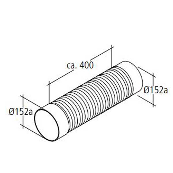 Flexibler Adapter Rund auf Rund aus Kunststoff