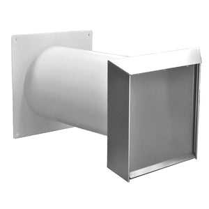 Mauerkasten Edelstahl 125 mm mit Rückstauklappe