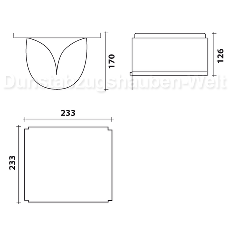 Umluftweiche Inselhaube Falmec