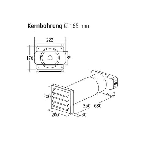 OptimAIRo Teleskop Mauerkasten 150 mm