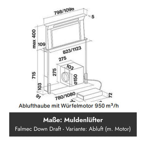 Falmec Down Draft Tischhaube