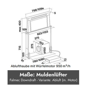 Falmec Downdraft Tischhaube