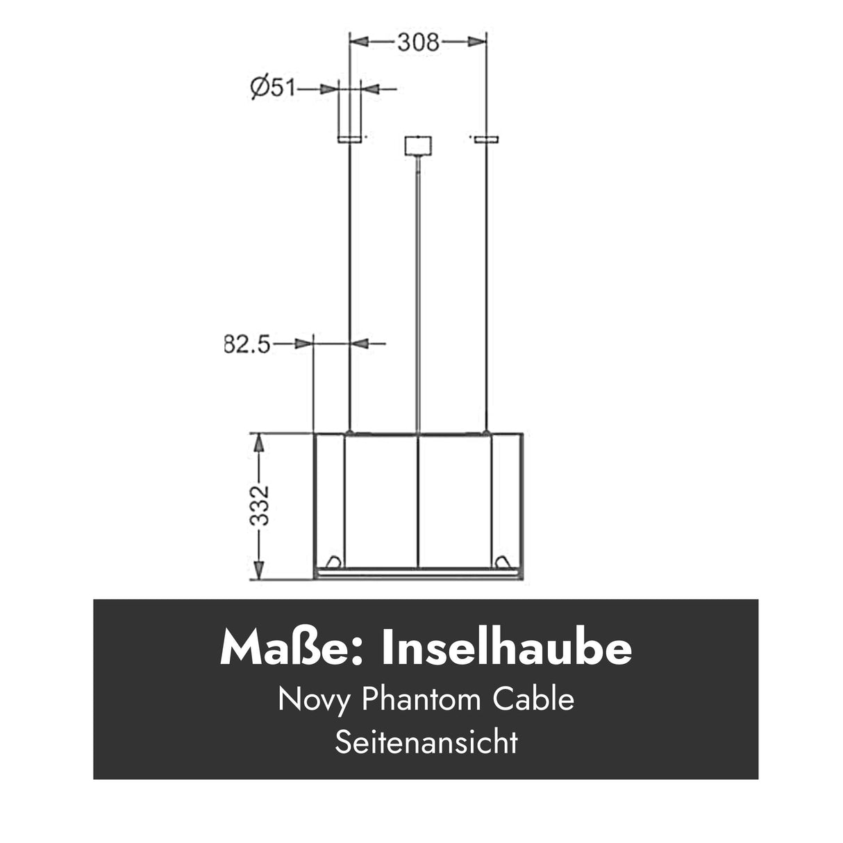 Novy Inselhaube Phantom Frame/Cable