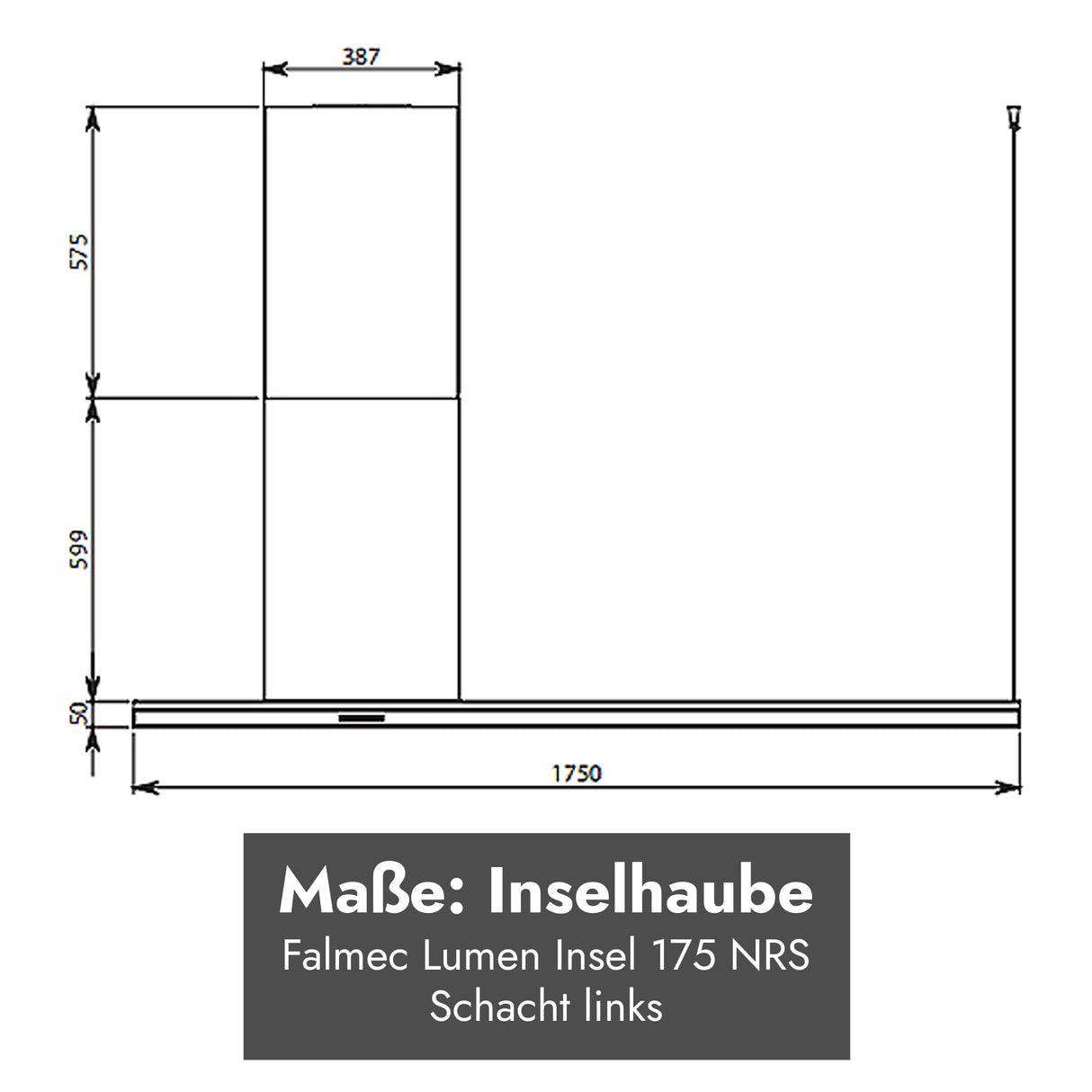 Falmec Lumen Inselhaube NRS 175