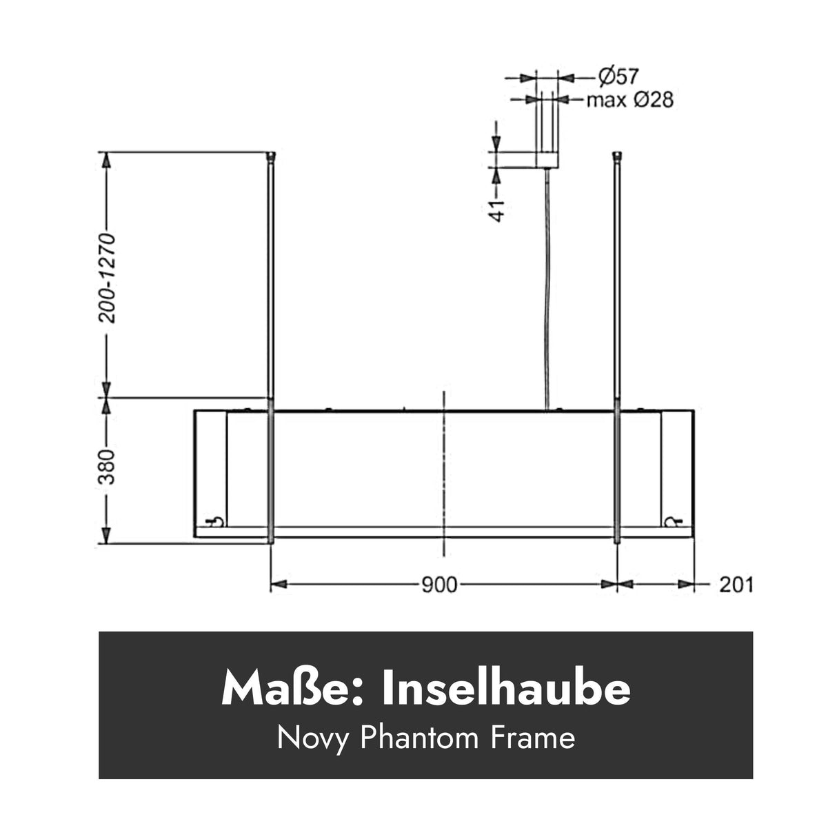 Novy Inselhaube Phantom Frame/Cable