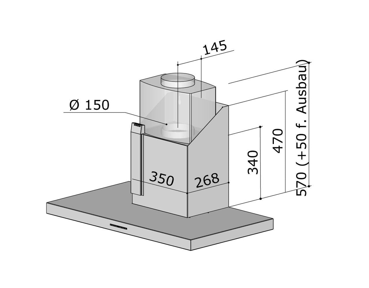 Berbel Smartline BWH 90 ST Wandhaube 
