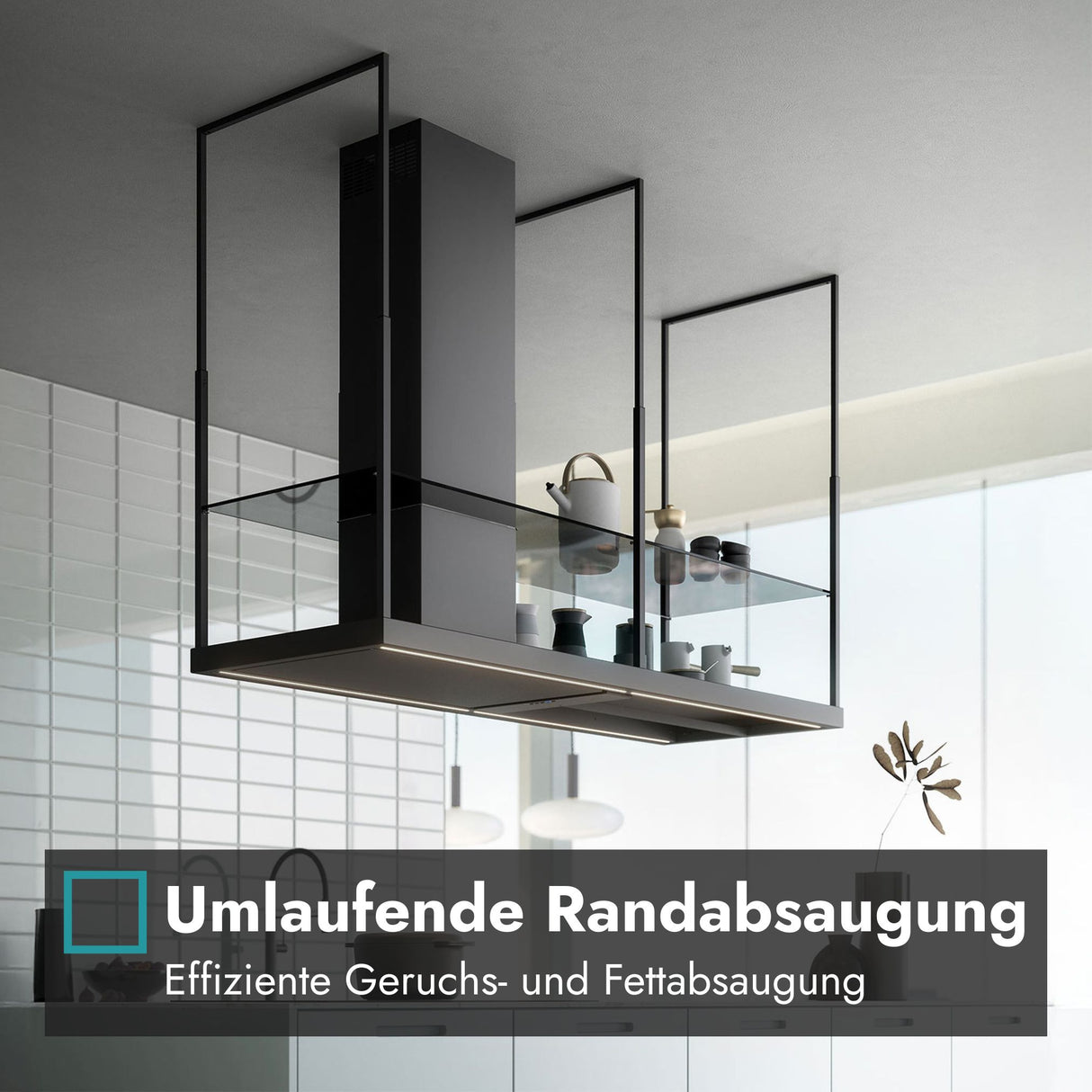 Falmec Europa 175 Black Inselhaube