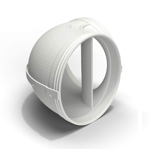 Rundbogen 90° 150 mm Durchmesser mit Muffen