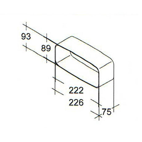 Flachkanal-Außenverbinder für Ablufthauben 