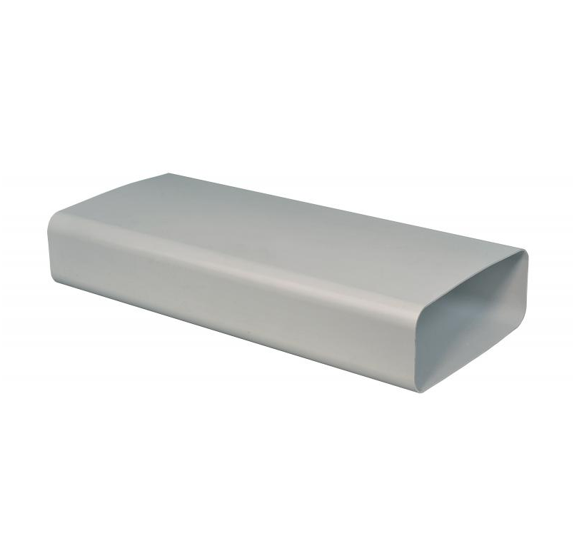 Vierkantrohr ohne Muffe 100 cm lang weiß