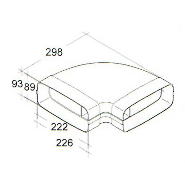 Rohrbogen 90° waagerecht