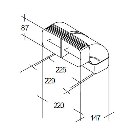 Kunststoff Rohrbogen 90° senkrecht 