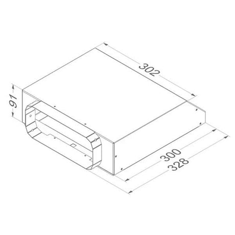 Novy Adapter für Flachkanalanschlussrohre