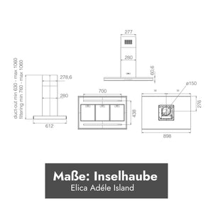 Elica Adele Inselhaube – Leise Design-Dunstabzugshaube