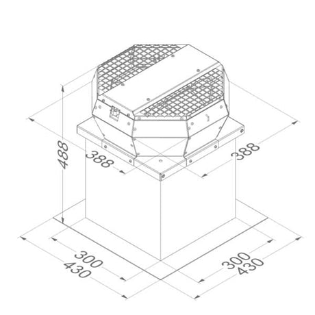 Novy Flachdachmotor 745999 für Flachdach Montage