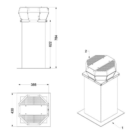 Novy Flachdachmotor 755999 gedämmt 