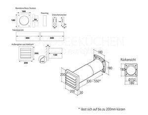 Aircircle Aeroboy Mauerkasten 150 mm