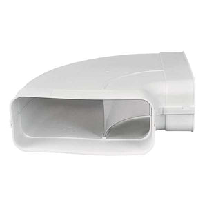 Flachkanal mit Muffe als 90°-Bogen