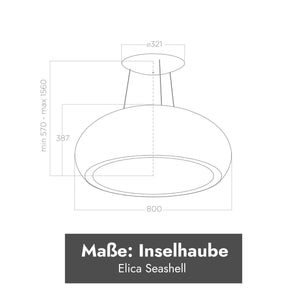 Elica Seashell Inselhaube