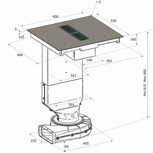 Airforce Centrale 60 Tischhaube