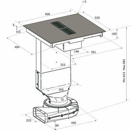 Airforce Centrale 60 Tischhaube