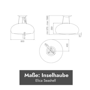 Elica Seashell Inselhaube