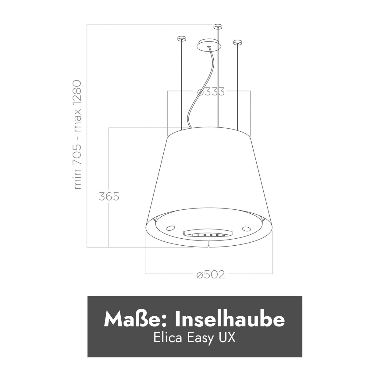 Elica Easy UX Inselhaube