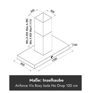 Airforce Vis Boxy Isola No Drop Inselhaube 120