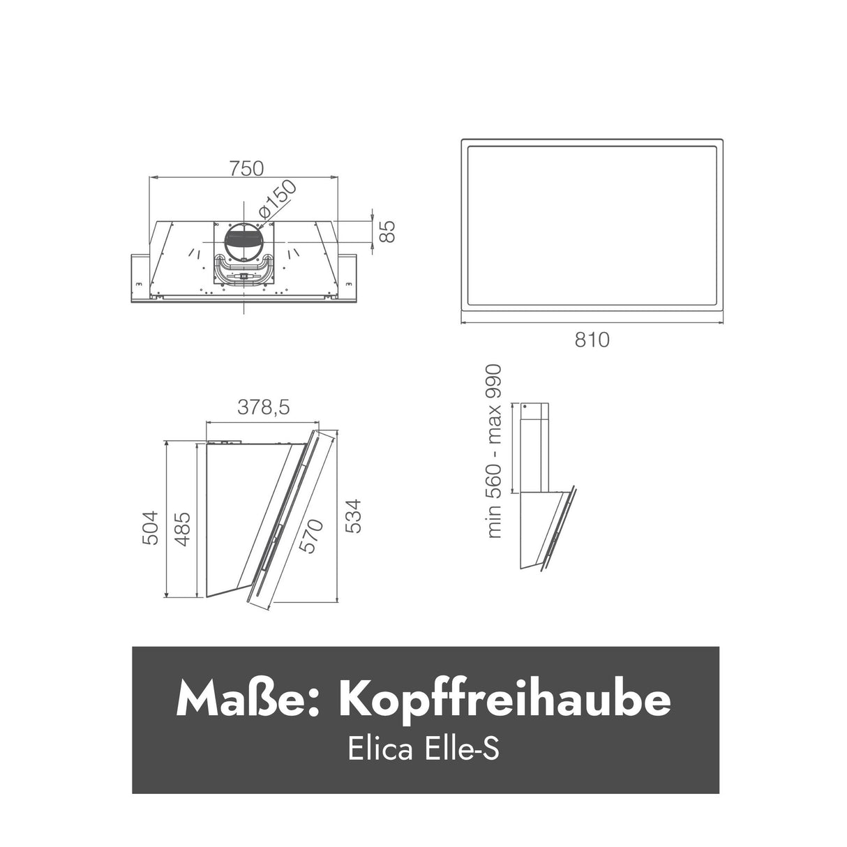 Elica Elle-S Kopffreihaube